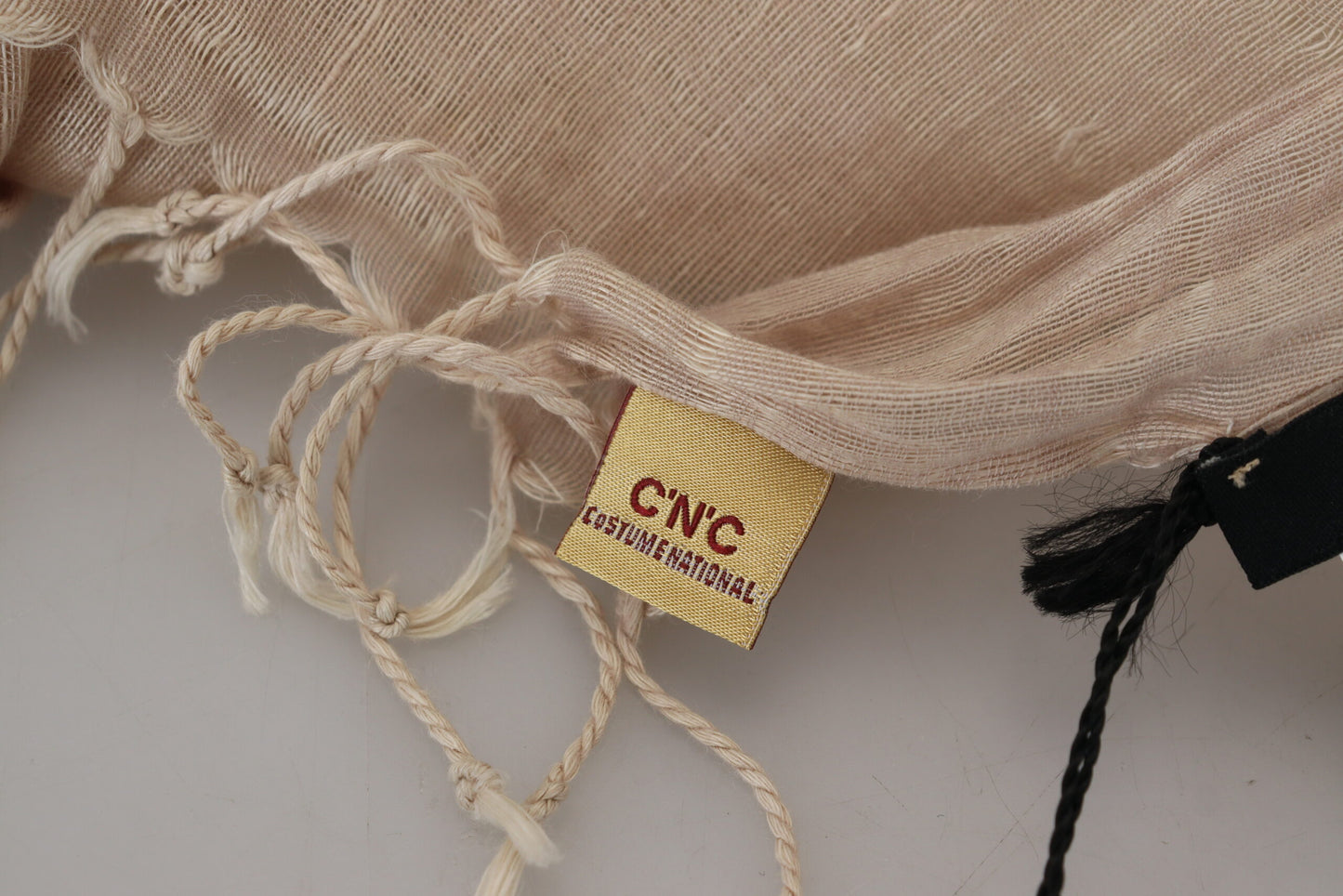 Chic Beige Fringed Scarf for Women - SEHABRANDS