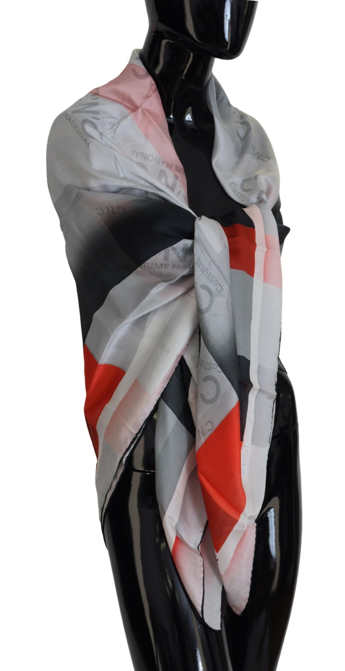 Elegant Checkered Silk Scarf - SEHABRANDS