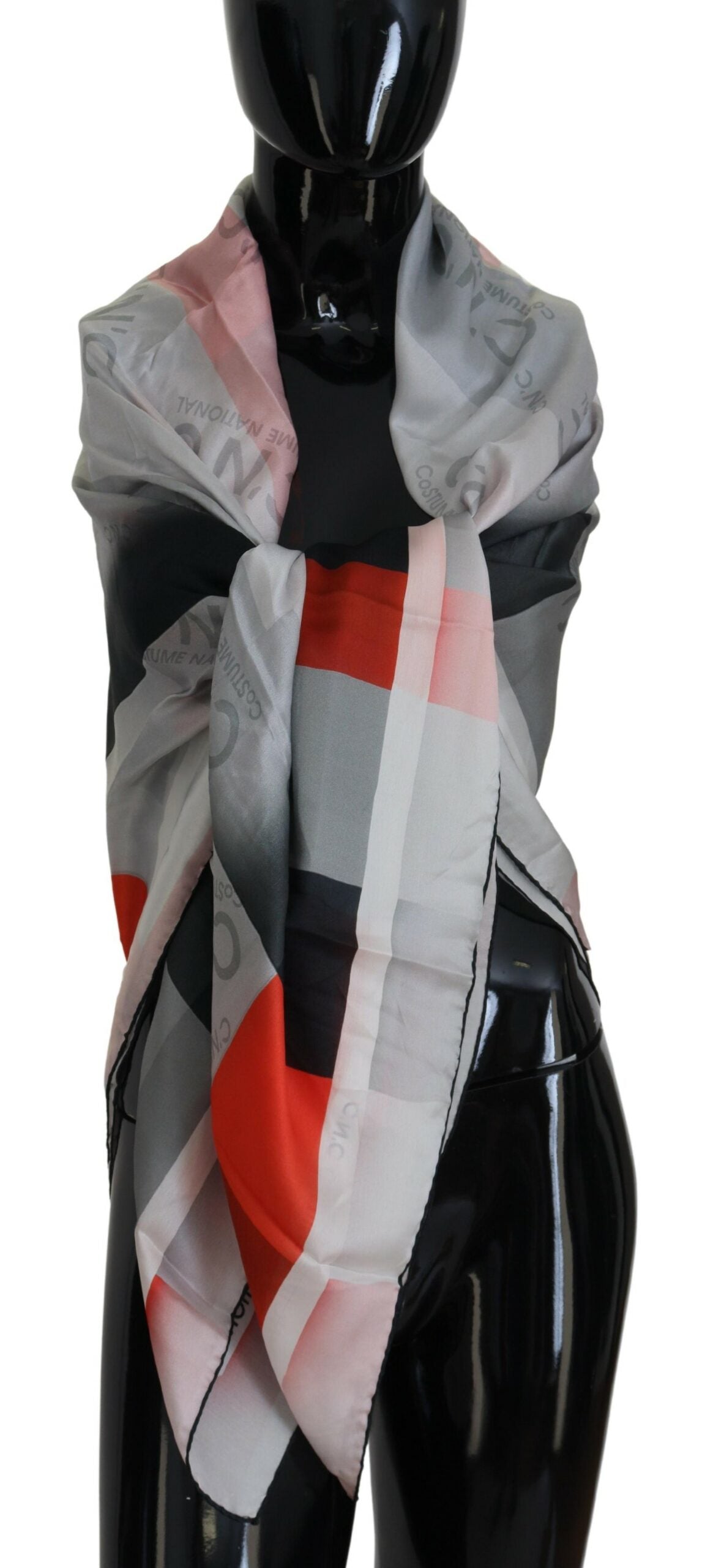 Elegant Checkered Silk Scarf - SEHABRANDS