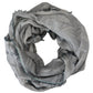 Chic Designer Grey Scarf with Fringes - SEHABRANDS