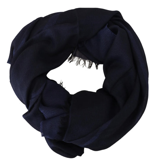 Elegant Fringed Wool Blend Scarf - SEHABRANDS