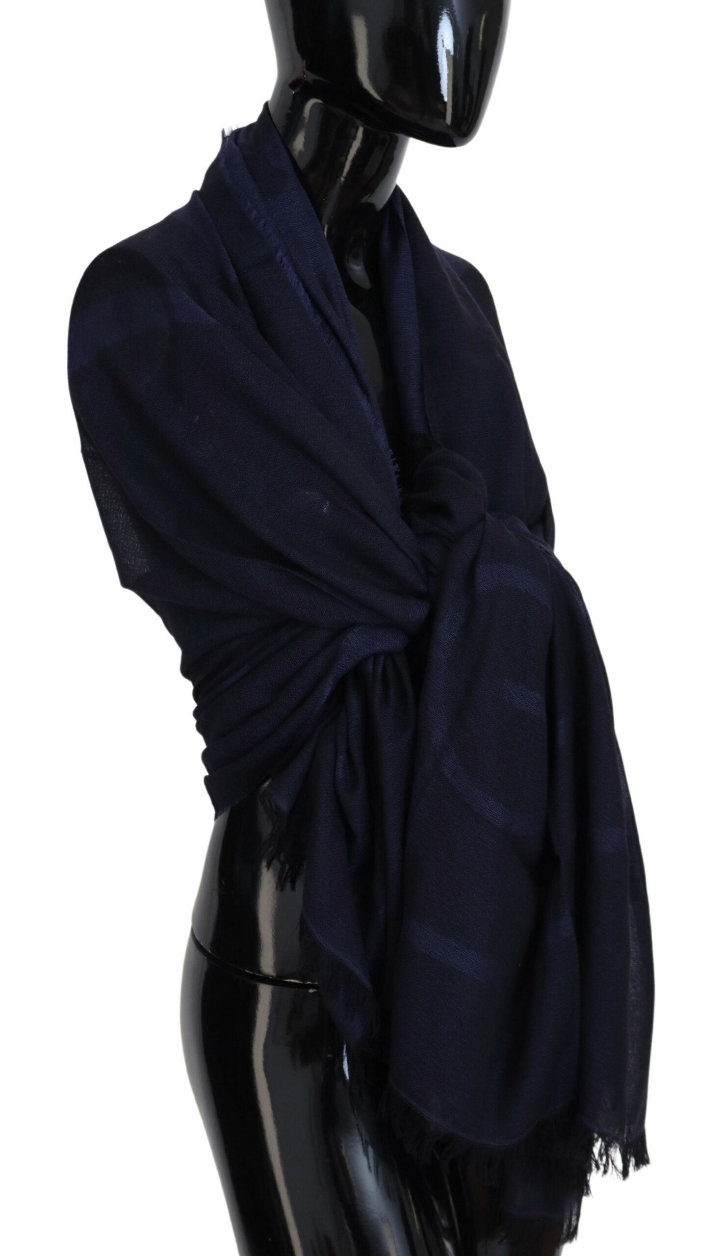 Elegant Fringed Wool Blend Scarf - SEHABRANDS