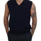 Sleek Black V-Neck Sleeveless Tank - SEHABRANDS