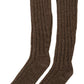 Dolce & Gabbana Chic Brown Wool Blend Over-Calf Socks