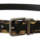 Dolce & Gabbana Multicolor Leather Belt with Black Buckle