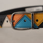 Dolce & Gabbana Elegant Multicolor Leather Belt with Silver Buckle