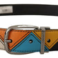 Dolce & Gabbana Elegant Multicolor Leather Belt with Silver Buckle