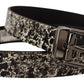 Dolce & Gabbana Elegant Marble Print Leather Belt