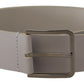 Dolce & Gabbana Elegant White Vitello Leather Belt