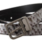 Dolce & Gabbana Sleek Italian Leather Belt in Sophisticated Gray