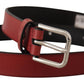 Dolce & Gabbana Elegant Maroon Italian Leather Belt