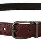 Dolce & Gabbana Elegant Leather Belt with Metal Buckle