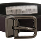 Dolce & Gabbana Burgundy Elegance Leather Belt