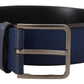 Dolce & Gabbana Elegant Italian Leather Belt in Blue