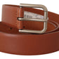 Dolce & Gabbana Elegant Leather Belt with Metal Buckle