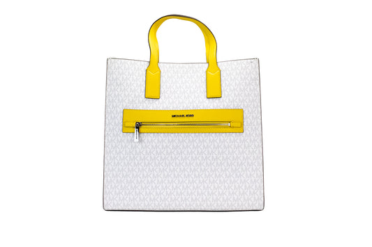 Kenly Large Signature Citrus PVC North South Tote Computer Handbag - SEHABRANDS