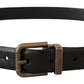 Dolce & Gabbana Elegant Black Calf Leather Belt