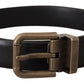 Dolce & Gabbana Elegant Black Calf Leather Belt