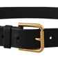 Dolce & Gabbana Elegant Leather Belt with Metal Buckle