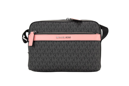 Cooper Small Black Pink Signature PVC Utility Crossbody Bag - SEHABRANDS