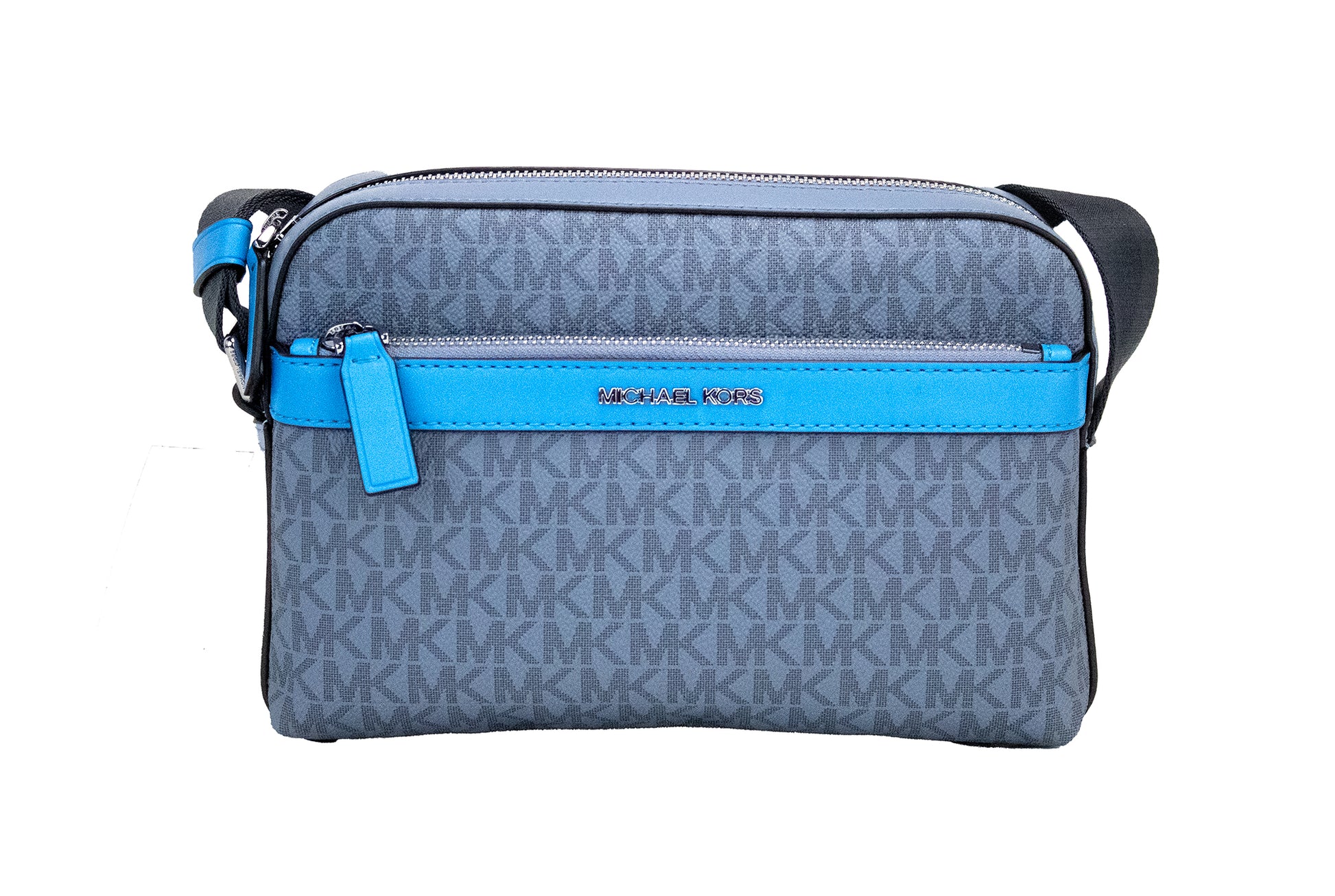 Cooper Small Denim Multi Signature PVC Utility Crossbody Bag - SEHABRANDS