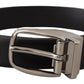 Dolce & Gabbana Elegant Leather Belt with Metal Buckle