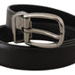 Dolce & Gabbana Elegant Black Leather Designer Belt