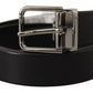 Dolce & Gabbana Elegant Black Leather Belt