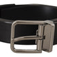 Dolce & Gabbana Elegant Black Leather Belt