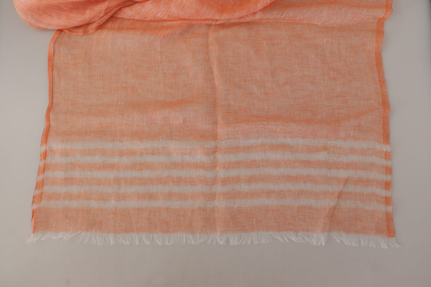 Elegant Orange Linen Shawl Wrap Scarf - SEHABRANDS