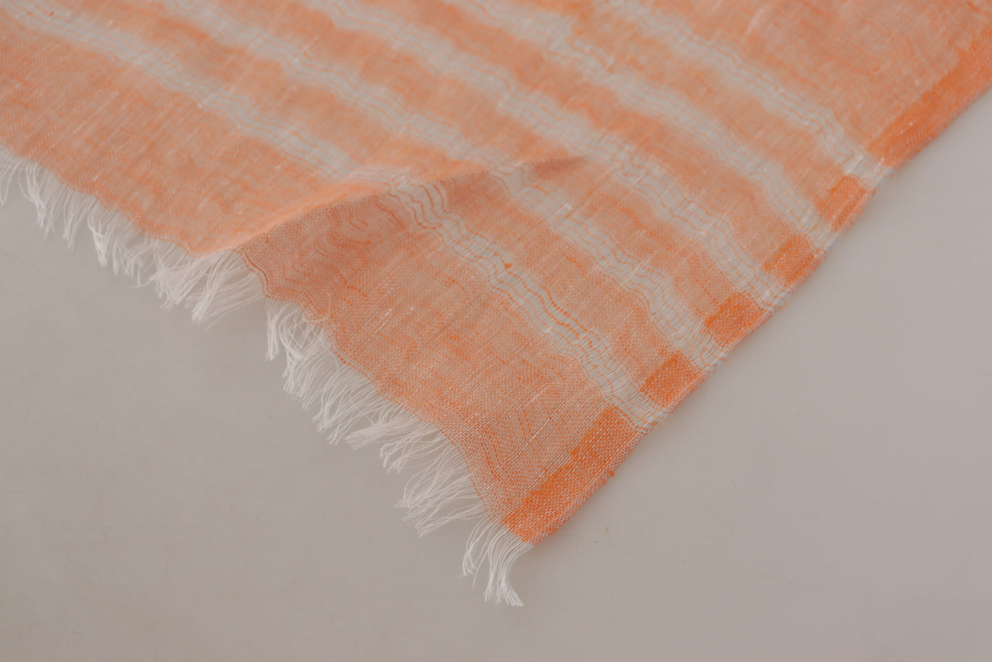 Elegant Orange Linen Shawl Wrap Scarf - SEHABRANDS