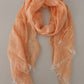 Elegant Peach Linen Scarf - SEHABRANDS