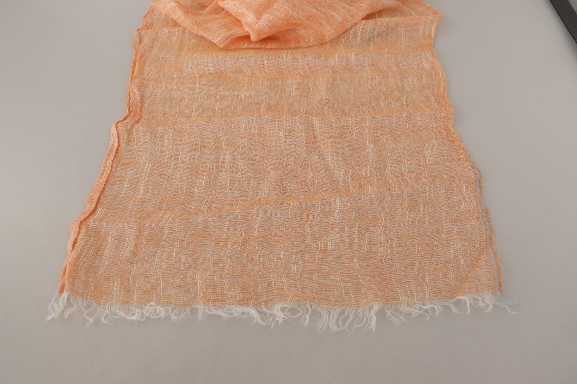 Elegant Peach Linen Scarf - SEHABRANDS