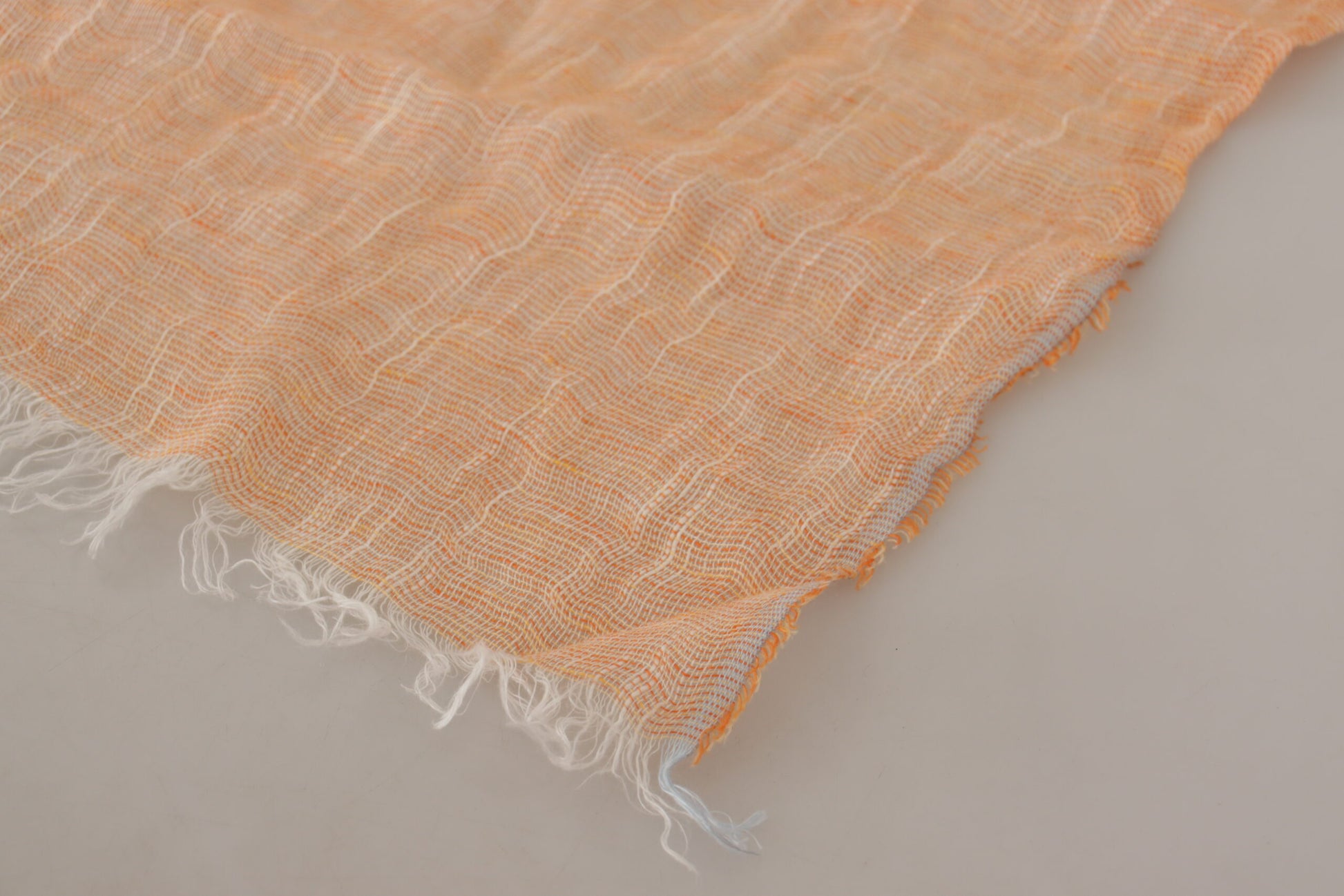 Elegant Peach Linen Scarf - SEHABRANDS