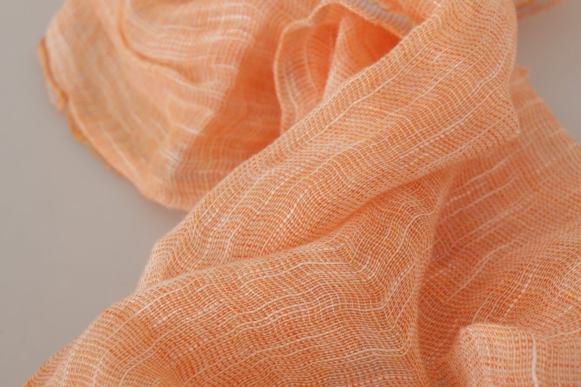 Elegant Peach Linen Scarf - SEHABRANDS