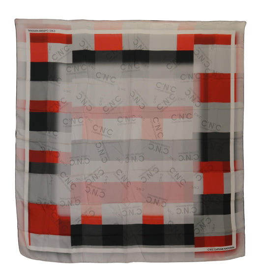 Elegant Checkered Silk Scarf - SEHABRANDS