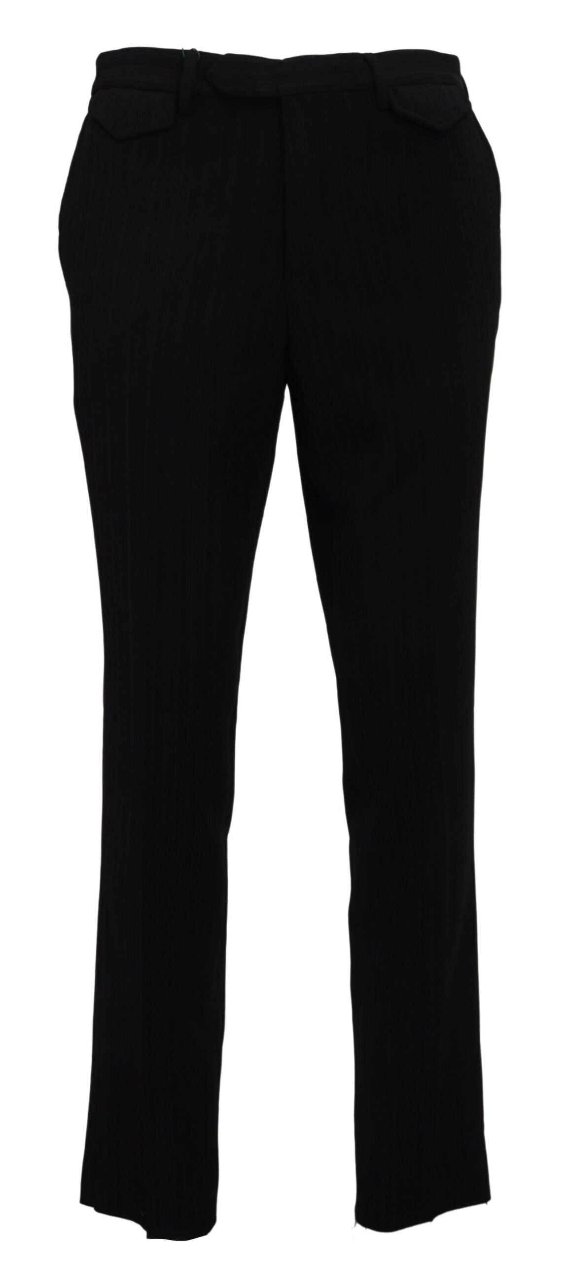 Elegant Black Italian Designer Pants - SEHABRANDS