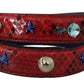 Dolce & Gabbana Chic Red Python Leather Shoulder Strap