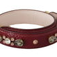 Dolce & Gabbana Elegant Python Leather Bag Strap in Bordeaux