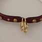 Dolce & Gabbana Elegant Python Leather Bag Strap in Bordeaux