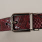 Dolce & Gabbana Elegant Red Exotic Leather Belt