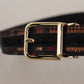 Dolce & Gabbana Multicolor Leather Belt with Gold Buckle