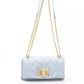 Elegant Light Blue Shoulder Bag with Golden Accents - SEHABRANDS