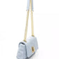 Elegant Light Blue Shoulder Bag with Golden Accents - SEHABRANDS