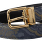 Dolce & Gabbana Elegant Navy Blue Leather Belt