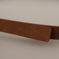 Dolce & Gabbana Chic Suede Belt with Logo Engraved Buckle