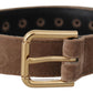 Dolce & Gabbana Elegant Velvet Logo Buckle Belt