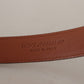 Dolce & Gabbana Elegant Engraved Leather Belt - Timeless Style