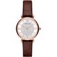 Elegant Bordeaux Leather Watch for Women - SEHABRANDS