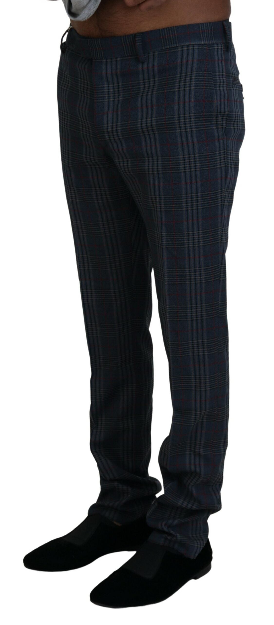 Elegant Multicolor Pure Wool Trousers - SEHABRANDS